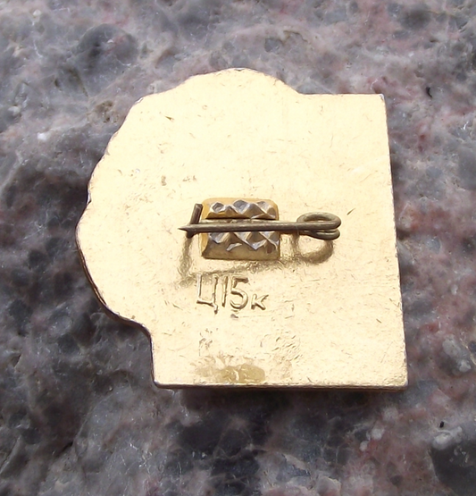 Vintage Maxim Gorky Soviet Socialist Writer Author Ventiloquist Pin Badge