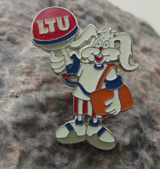 LTU International German Airlines Luft transport Aircraft Rabbit Mic Pin Badge