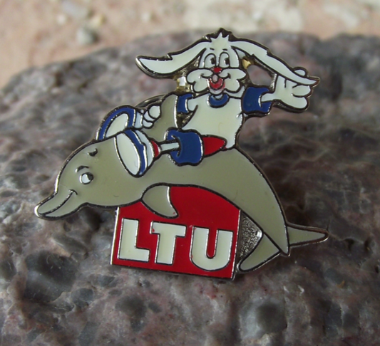 LTU International German Airlines Luft transport Aircraft Dolphin Pin Badge