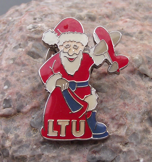 LTU International German Airlines Christmas Santa Aircraft Pin Badge