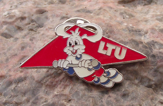 LTU International German Airlines Hang Gliding Rabbit Pin Badge