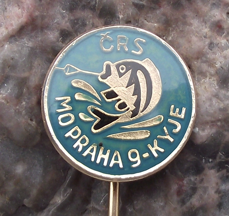 Vintage Prague 9 Kyje Praha Czechoslovakia Fishing Association CRS Pin Badge