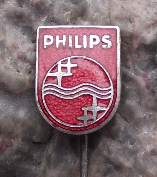 Vintage Philips Radio and Electronics Company Logo Pin Badge
