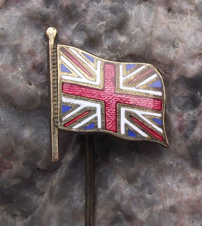 Vintage Great British Union Jack UK National Flag Britain Pin Badge