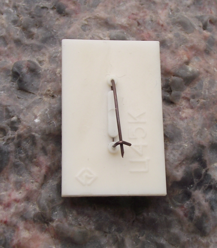 Vintage Lenin Monument Statue Red Army Mirror Pin Badge