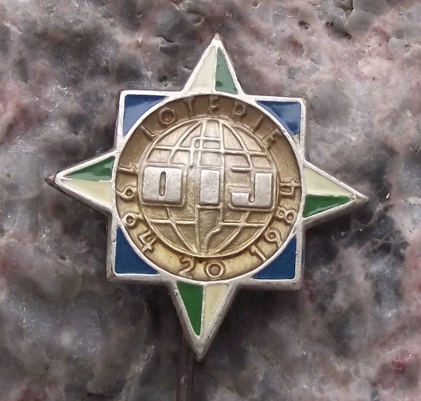 1984 OIJ International Organization of Journalists Avviversary Pin Badge