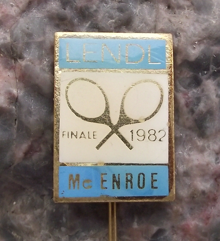 1982 Ivan Lendl vs John McEnroe WCT Tennis Finals Pin Badge