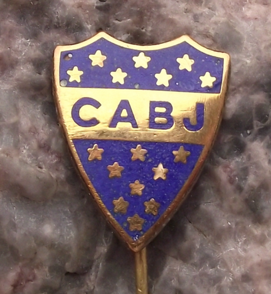 Vintage CABJ Boca Juniors Argentina Football Club Soccer Shield Pin Badge