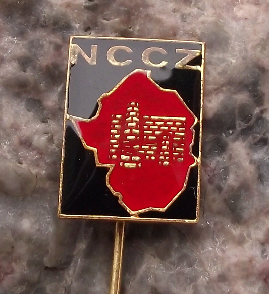 Vintage NCCZ Great Zimbabwe Ruins Africa Political Military Pin Badge