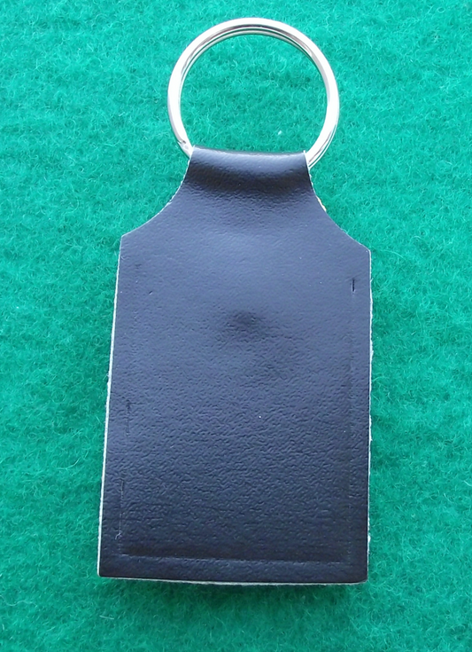 Vintage Czechoslovakia Tesla Pardubice Ice Hockey Team Leather Keyring