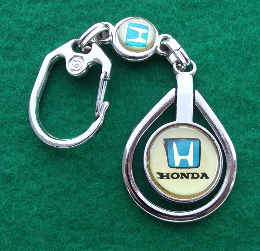 Large Honda Motor Company Japan H Logo Metal Keyring Key Chain
