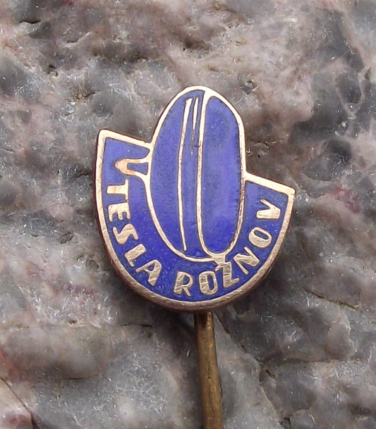 Vintage Tesla Electronics Rožnov Televisions CRT Pin Badge
