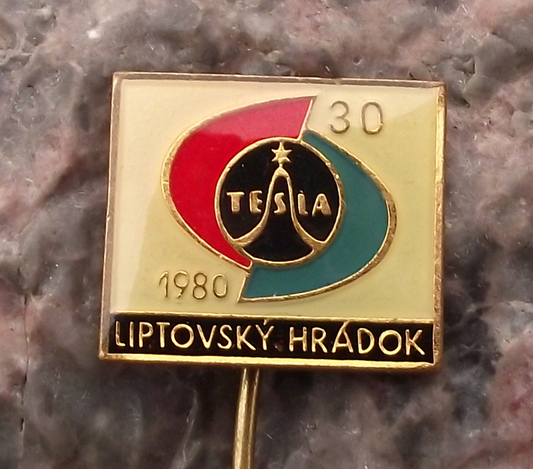 1980 Tesla Liptovský Hrádok Pin Badge 30th Anniversary Pin Badge