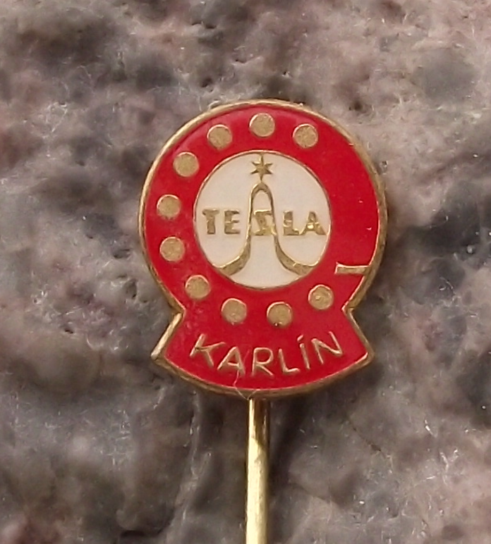 Vintage Tesla Rotary Dial Telephone Receiver Desk Phone Pin Badge