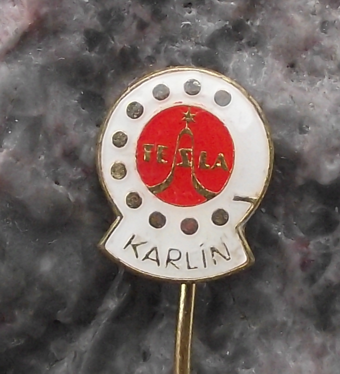 Vintage Tesla Rotary Dial Telephone Receiver Desk Phone Pin Badge