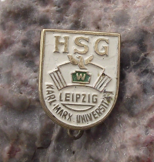 Vintage Karl Marx University HSG Leipzig Sports Association Pin Badge