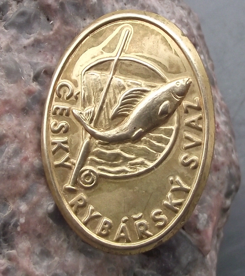 Vintage Czechoslovakia Fishing Association CRS Workers Uniform Badge
