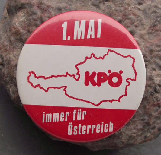 Vintage KPO Communist Party Austria May Day 1st First Mai Pin Badge