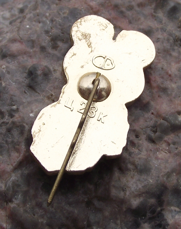 1980 Moscow Olympic Games Bear Mascot Black Misha Leotard Pin Badge