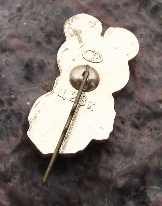 1980 Moscow Olympic Games Bear Mascot Black Misha Leotard Pin Badge