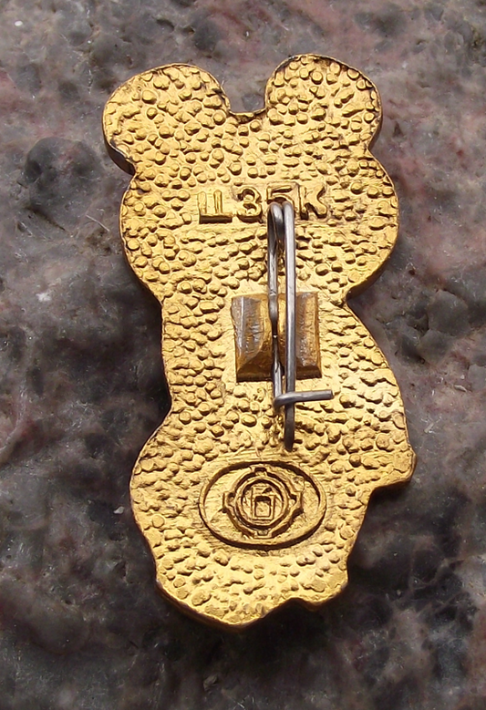 1980 Moscow Olympic Games Bear Mascot Larger Misha Leotard Pin Badge