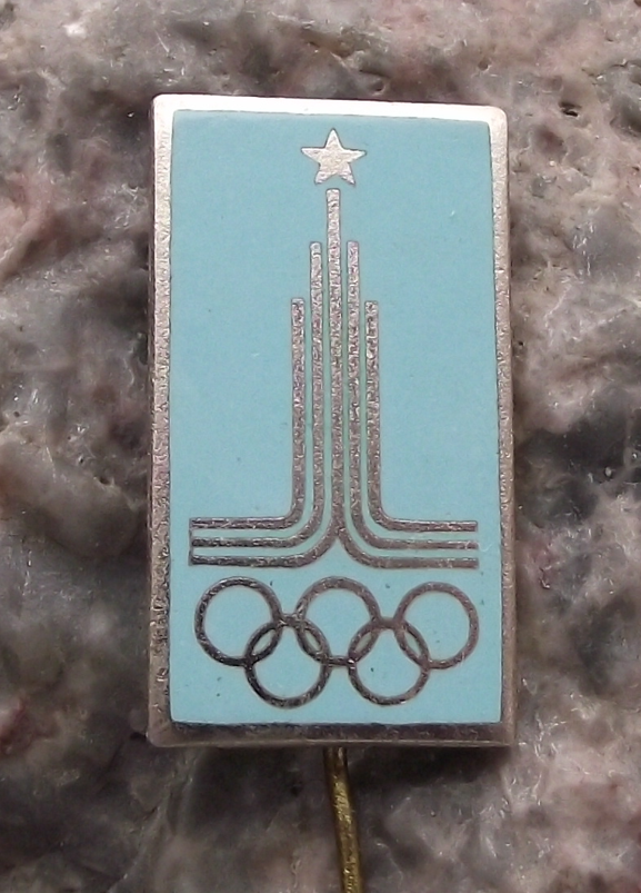 1980 Moscow Olympic Games USSR Soviet Union Light Colour Pin Badge