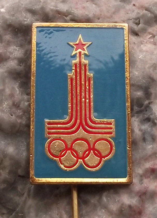 1980 Moscow Olympic Games USSR Soviet Union Sports Logo Pin Badge