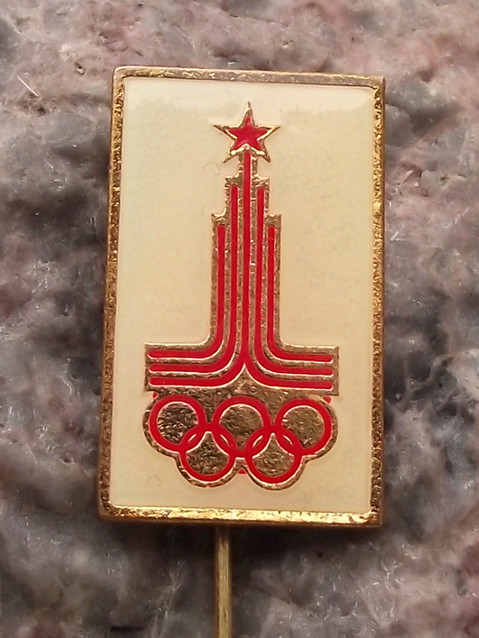 1980 Moscow Olympic Games USSR Soviet Union Sports Logo Pin Badge