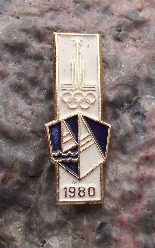 1980 Moscow Russia Summer Olympic Games Sailing Yachting Pin Badge
