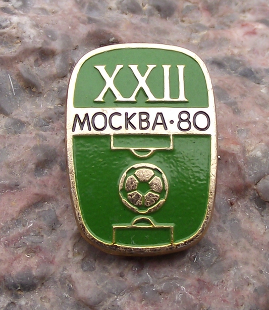 1980 XXII Moscow Summer Olympic Games Football Soccer Pin Badge