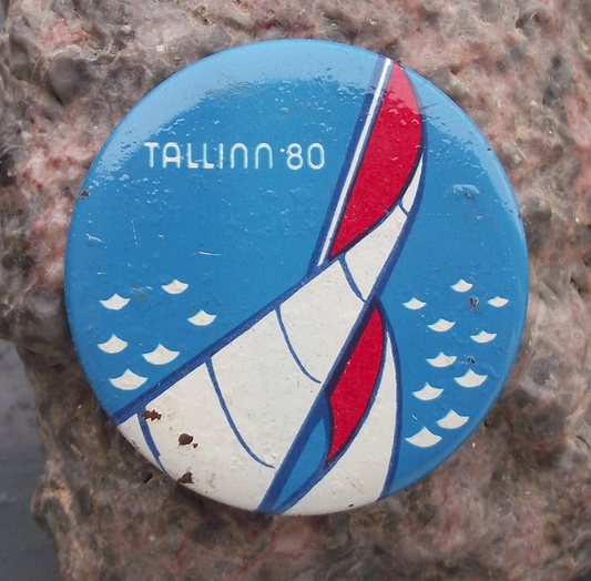 1980 Moscow Olympic Games Tallinn Estonia Sailing Yachting Pin Badge 2