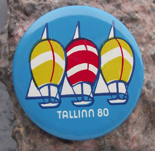 1980 Moscow Olympic Games Tallinn Estonia Sailing Yachting Pin Badge 1