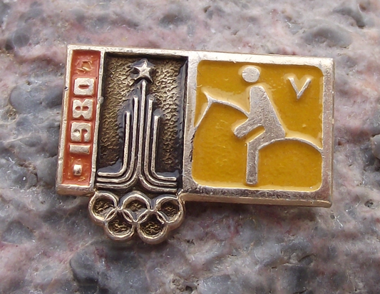 1980 Moscow Olympic Games Modern Pentathlon Horse Riding Event Pin Badge