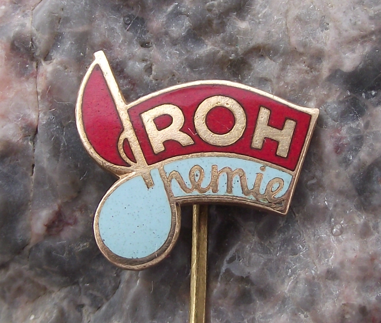 Vintage Czech Chemical Company Trade Union ROH Chemist Members Pin Badge