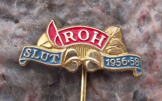 1956 Antique Czechoslovakia SLUT ROH Exhibition Trade Union Pin Badge