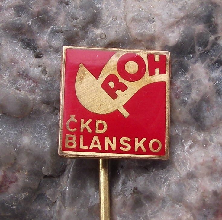 Vintage CKD Engineering Blansko Trade Industrial Union ROH Members Pin Badge