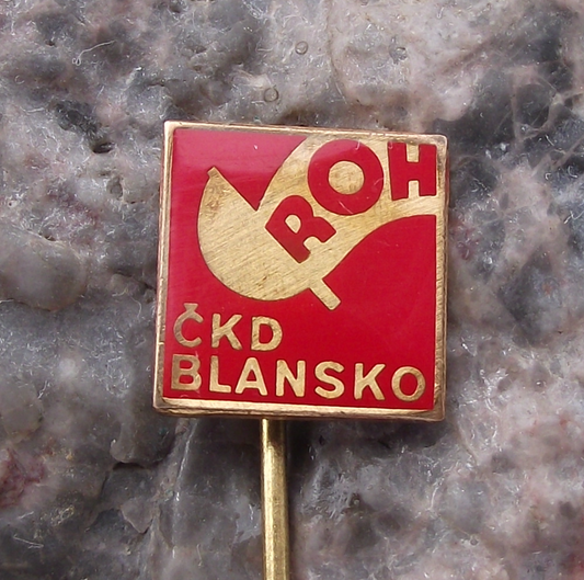 Vintage CKD Engineering Blansko Trade Industrial Union ROH Members Pin Badge