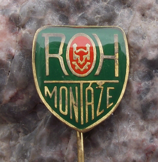 Vintage Prerovske Strojirny Engineering Trade Union ROH Members Pin Badge
