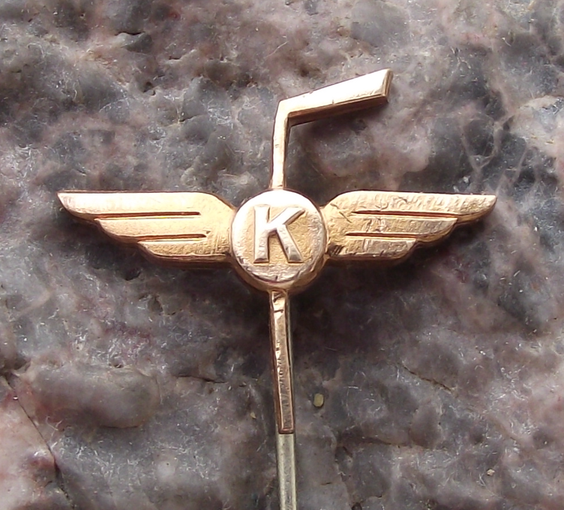 Vintage EHC Kloten Swiss Ice Hockey Club Switzerland Winged Stick Pin Badge