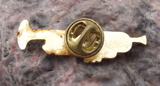 Vintage Jazz Trumpet Shaped Musical Instrument Pin Badge