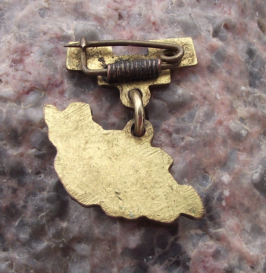 Vintage Mongolia Dove of Peace over Country Map Outline Pin Badge