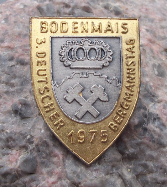 1975 West Germany National Miners Day Coal Mining Bodenmais Pin Badge