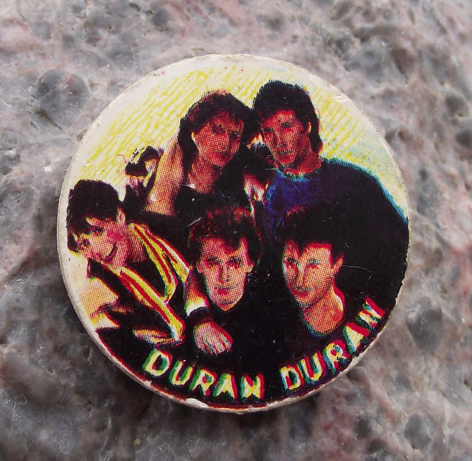 Vintage Duran Duran 1980's Pop Music Band Pin Badge