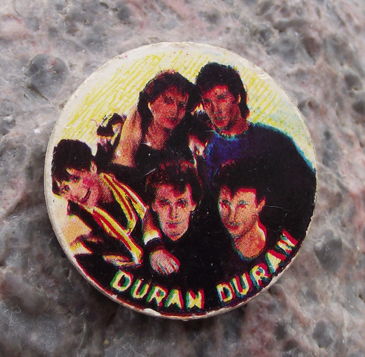 Vintage Duran Duran 1980's Pop Music Band Pin Badge