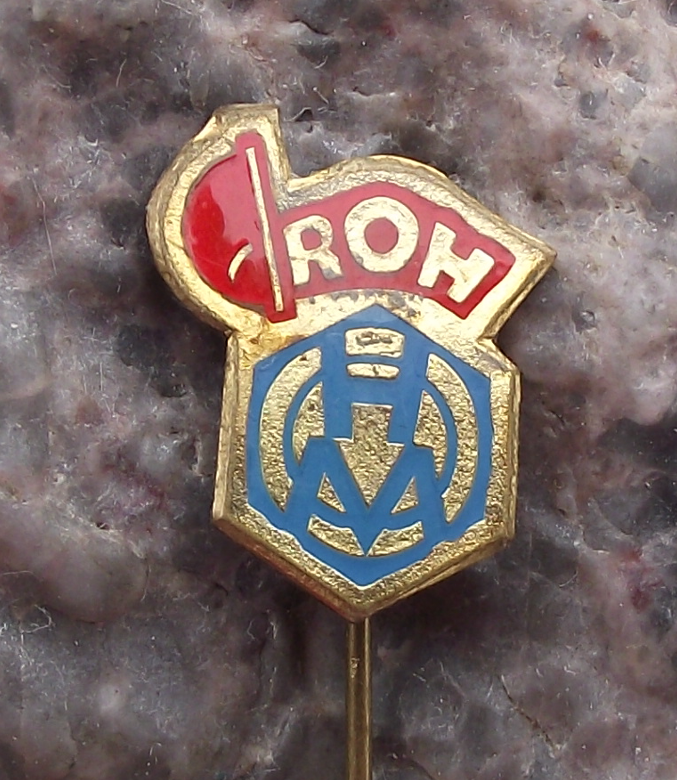 Vintage Metal Metallurgical Assembly Trade Union ROH Members Pin Badge