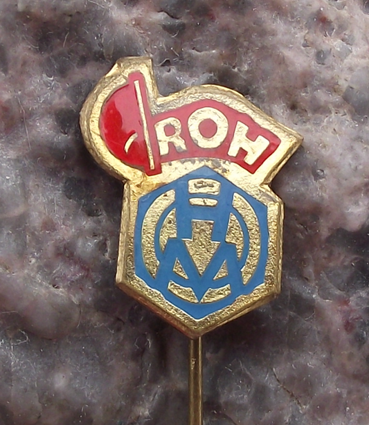 Vintage Metal Metallurgical Assembly Trade Union ROH Members Pin Badge