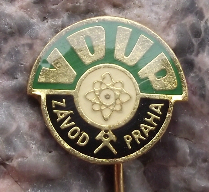 Vintage VDUP Uranium Mines Construction Company Pin Badge