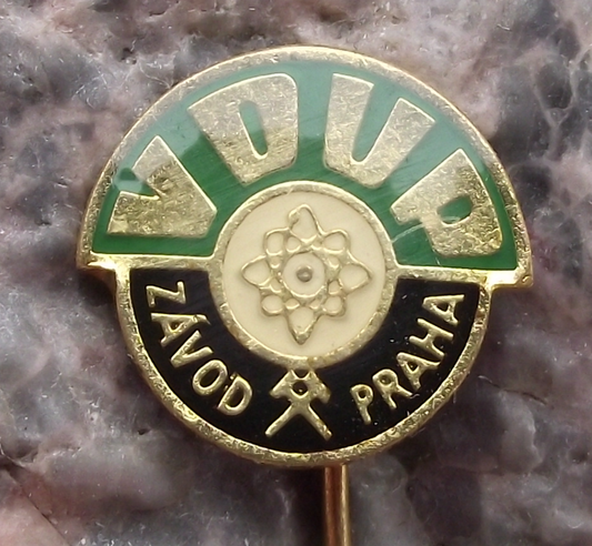 Vintage VDUP Uranium Mines Construction Company Pin Badge