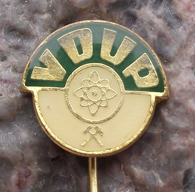 Vintage VDUP Uranium Mines Construction Company Pin Badge