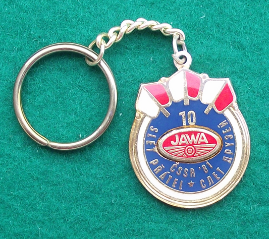 1981 Jawa Motorbikes Motorcycles 10th Meeting Key Chain Keyring